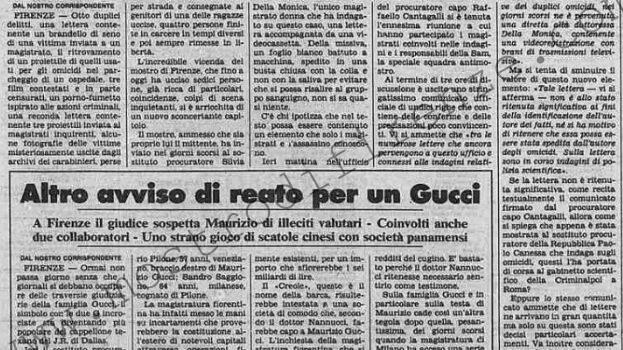 <b>14 Aprile 1987 Stampa: Stampa Sera – A Firenze torna la paura del mostro</b>