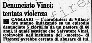 <b>5 Giugno 1988 Stampa: Corriere della Sera – Denunciato Vinci: tentata violenza</b>