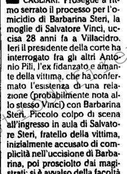 <b>14 Aprile 1988 Stampa: L’Unità – Prosegue il processo a Vinci</b>