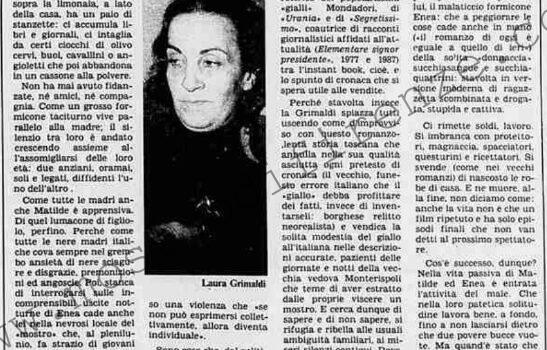 <b>30 Luglio 1988 Stampa: La Stampa – Anche i mostri hanno una madre</b>