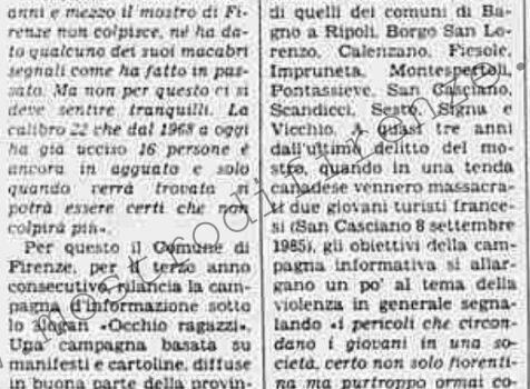 <b>31 Maggio 1988 Stampa: La Stampa – “Attenti al mostro”</b>