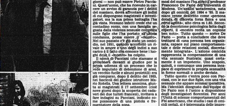 <b>12 Novembre 1991 Stampa: Corriere della Sera – Mostro a due dimensioni</b>