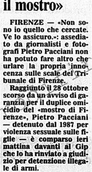 <b>13 Novembre 1991 Stampa: Corriere della Sera – “Non sono il mostro”</b>