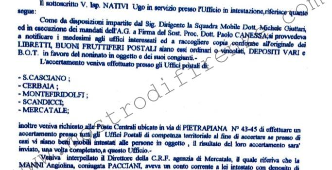 <b>27 Maggio 1996 Resoconto stato patrimoniale dei buoni postali di Pietro Pacciani</b>