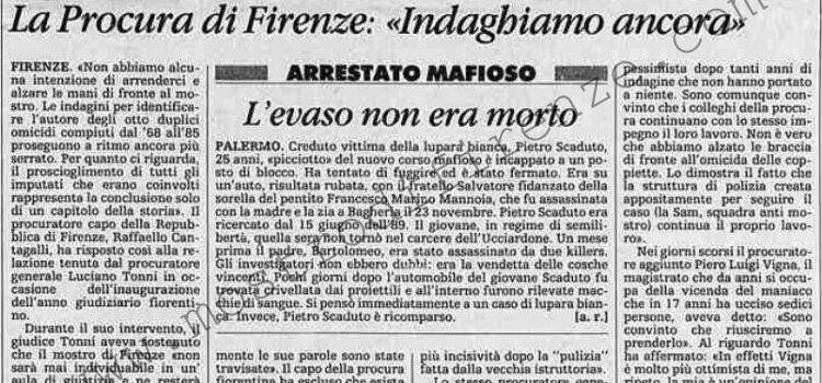 <b>16 Gennaio 1990 Stampa: La Stampa – “Il mostro non ci ha sconfitti”</b>