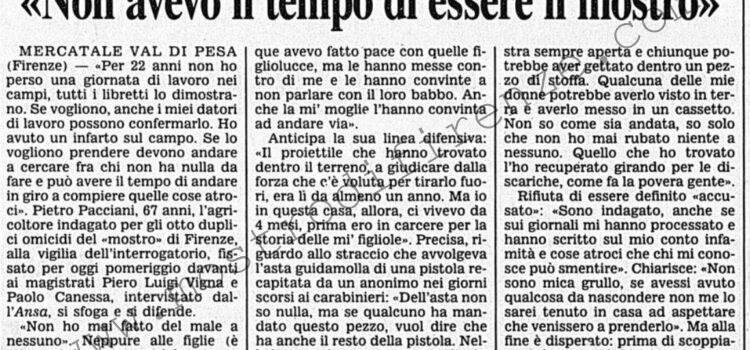 <b>15 Luglio 1992 Stampa: Corriere della Sera – “Non avevo il tempo di essere il Mostro”</b>