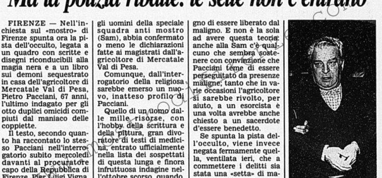 <b>18 Luglio 1992 Stampa: Corriere della Sera – Inchiesta sul “mostro”, spunta il maligno Ma la polizia ribatte: le sette non c’entrano</b>