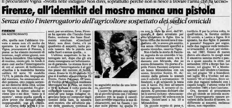 <b>1 Novembre 1991 Stampa: La Stampa – Firenze, all’identikit del mostro manca la pistola</b>