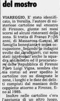 <b>4 Dicembre 1991 Stampa: La Stampa – Firenze, preso lo “scrivano” del mostro</b>