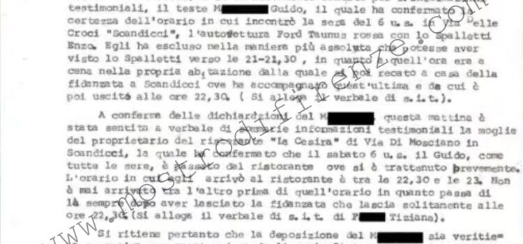 <b>15 Giugno 1981 Nota informativa della Questura di Firenze</b>