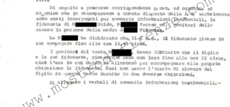 <b>17 Giugno 1981 Nota informativa della Questura di Firenze</b>