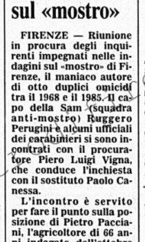 <b>22 Luglio 1992 Stampa: Corriere della Sera – Nuovo vertice sul “mostro”</b>