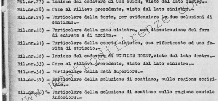 <b>11 Settembre 1983 Relazione della Polizia Scientifica a Medicina Legale</b>