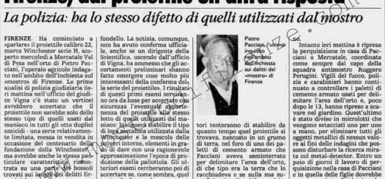 <b>3 Maggio 1992 Stampa: La Stampa – Firenze, dal proiettile un’altra risposta</b>