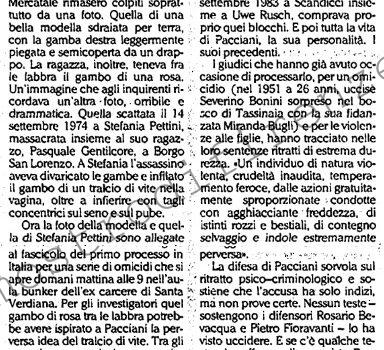 <b>18 Aprile 1994 Stampa: L’Unità – Processo a Pacciani In una foto l'”asso” dell’accusa</b>