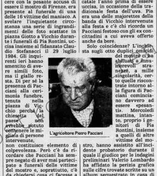 <b>16 Aprile 1993 Stampa: La Stampa – “Pacciani era al funerale di una vittima del mostro”</b>