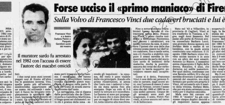 <b>8 Agosto 1993 Stampa: La Stampa – Forse ucciso il “primo maniaco” di Firenze</b>