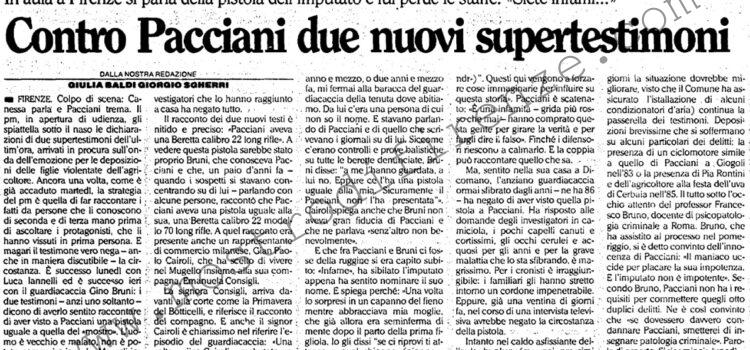 <b>2 Giugno 1994 Stampa: L’Unità – Contro Pacciani due nuovi supertestimoni</b>