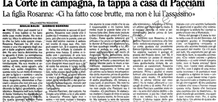 <b>24 Giugno 1994 Stampa: L’Unità – La Corte in campagna, fa tappa a casa di Pacciani</b>