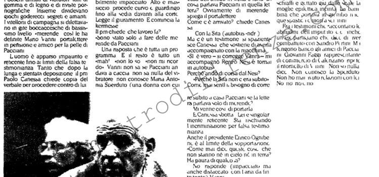 <b>27 Maggio 1994 Stampa: L’Unità – Le schifose “merende” di Pietro Pacciani</b>