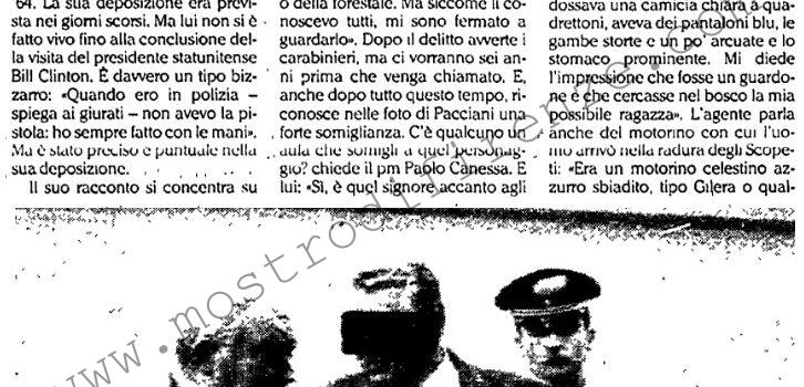 <b>7 Giugno 1994 Stampa: L’Unità – “Si, quell’uomo sembrava Pacciani”</b>