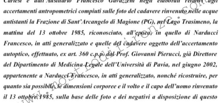 <b>8 Novembre 2006 Conferimento incarico peritale Luciano Garofano e Saverio Paolino</b>