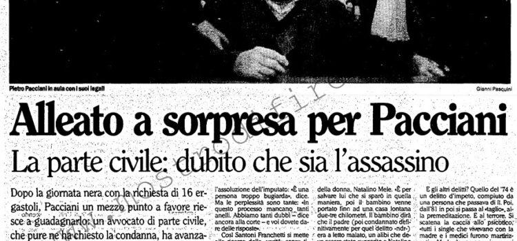 <b>21 Ottobre 1994 Stampa: L’Unità – Alleato a sorpresa per Pacciani</b>