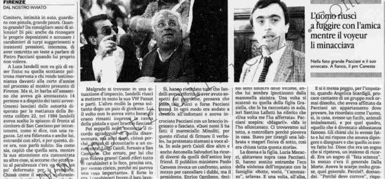 <b>1 Giugno 1994 Stampa: La Stampa – “Io, scampato al mostro non riconosco Pacciani”</b>