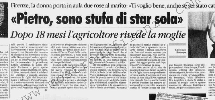 <b>13 Luglio 1994 Stampa: L’Unità – “Pietro, sono stufa di star sola” – “Un sortilegio ha fatto di me il mostro”</b>