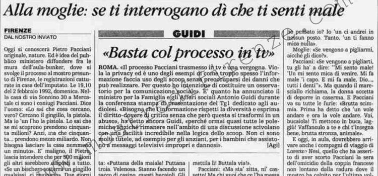 <b>15 Giugno 1994 Stampa: L’Unità – Pacciani, ecco le voci che lo incastrano</b>