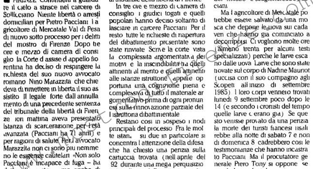 <b>2 Febbraio 1996 Stampa: Pacciani resta in carcere</b>