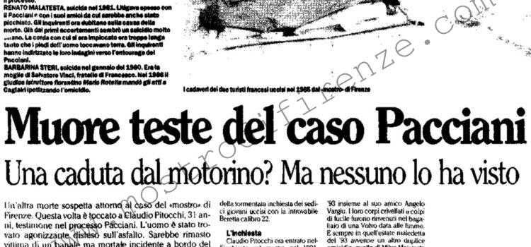 <b>9 Dicembre 1995 Stampa: L’Unità – Muore teste del caso Pacciani</b>