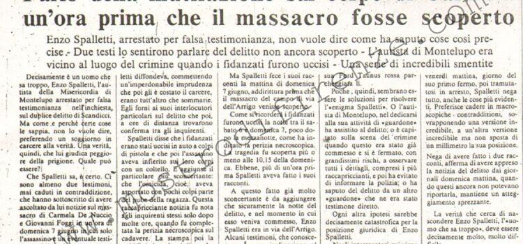<b>19 Giugno 1981 Stampa: La Nazione – Parlò della mutilazione sul corpo di Carmela un’ora prima che il massacro fosse scoperto</b>