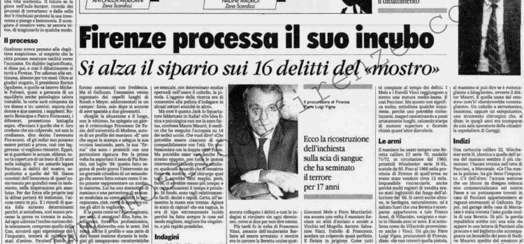 <b>17 Aprile 1994 Stampa: La Stampa – Firenze processa il suo incubo – Venti Maigret per un serial-killer</b>