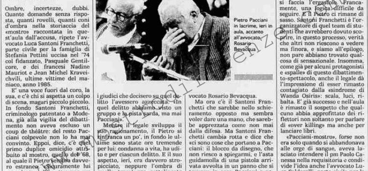 <b>21 Ottobre 1994 Stampa: La Stampa – Pacciani, un’altra giornata di lacrime</b>