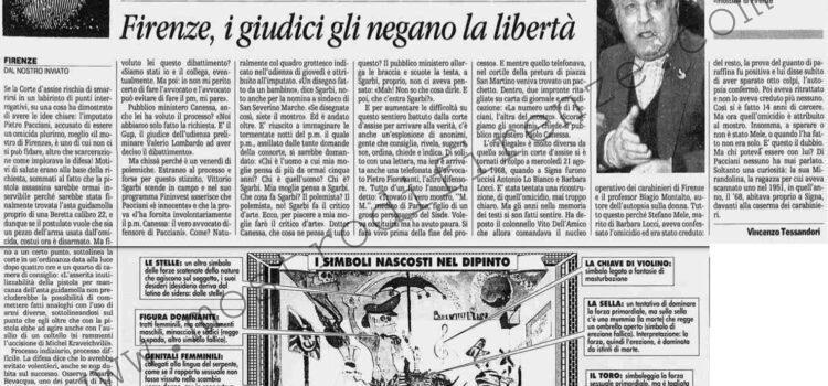 <b>23 Aprile 1994 Stampa: La Stampa – Pacciani perde un round – “Ma quel quadro lo scagiona” – “Ho scritto al mostro, ma so che è innocente”</b>