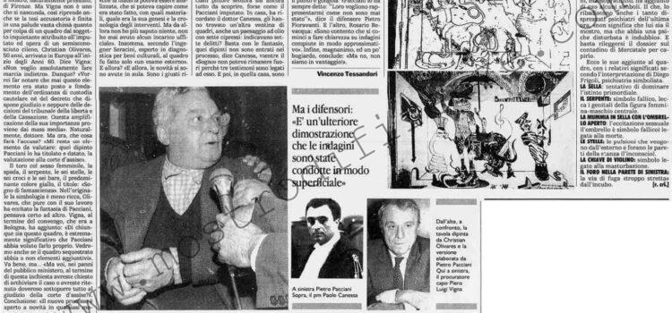 <b>24 Aprile1994 Stampa: La Stampa – Pacciani, rissa dopo l’autogol del quadro</b>