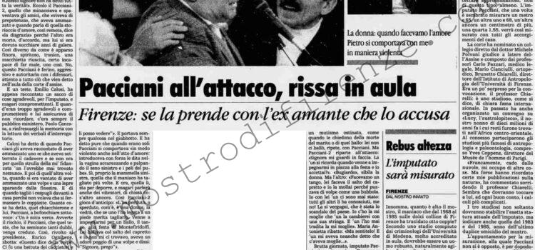 <b>25 Maggio 1994 Stampa: La Stampa – Pacciani all’attacco, rissa in aula</b>