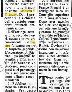 <b>14 Luglio 1996 Stampa: Corriere della Sera – Non credibile a Roma non credibile ovunque</b>
