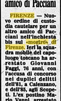 <b>2 Luglio 1996 Stampa: Corriere della Sera – In cella un altro “compagno di merende”</b>