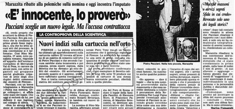 <b>20 Gennaio 1996 Stampa: Corriere della Sera – “E’ innocente, lo proverò”</b>