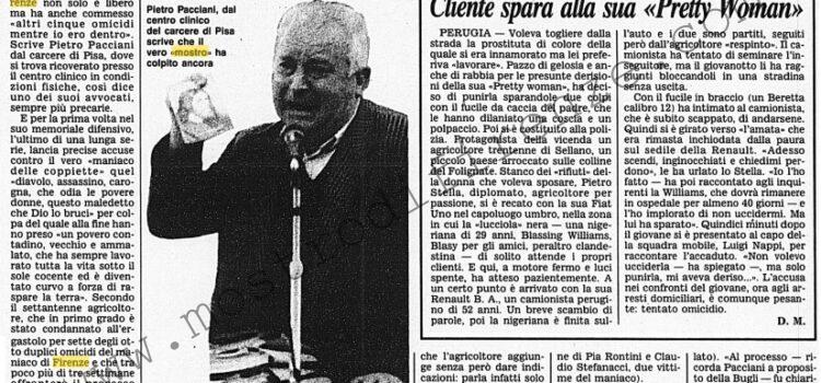 <b>6 Gennaio 1996 Stampa: Corriere della Sera – “Io in galera e il mostro uccideva”</b>