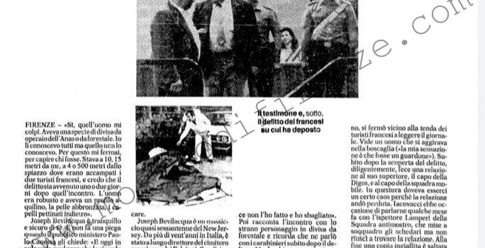<b>7 luglio 1994 Stampa: La Repubblica – “Pacciani era nel bosco”</b>