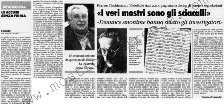 <b>26 Aprile 1994 Stampa: La Stampa – “I veri mostri sono gli sciacalli”</b>