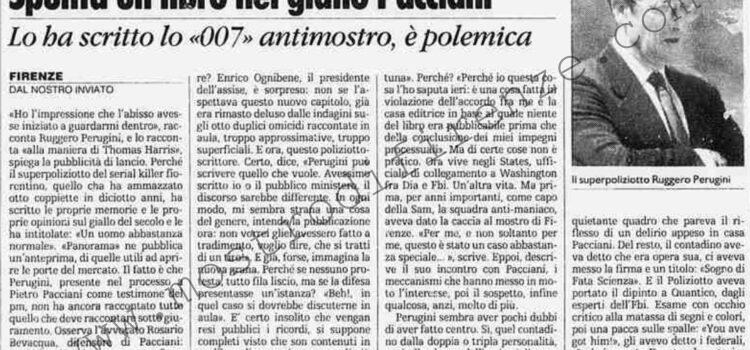 <b>26 Giugno 1994 Stampa: La Stampa – Spunta un libro nel giallo Pacciani</b>