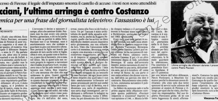 <b>27 Ottobre 1994 Stampa: La Stampa – Pacciani, l’ultima arringa è contro Costanzo – “Una vittima come me”</b>