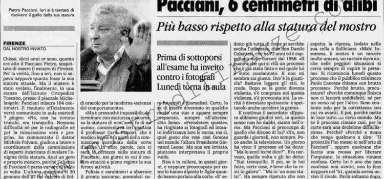 <b>28 Maggio1994 Stampa: La Stampa – Pacciani, 6 centimetri di dubbi</b>
