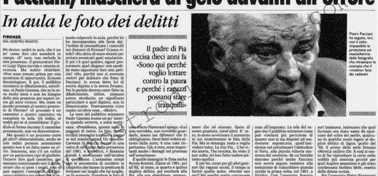 <b>29 Aprile 1994 Stampa: La Stampa – Pacciani, maschera di gelo davanti all’orrore</b>