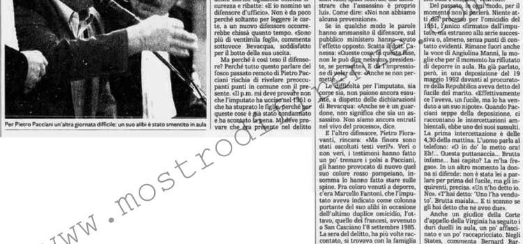 <b>31 Maggio1994 Stampa: La Stampa – “Pacciani è il mostro? Fuori le prove”</b>