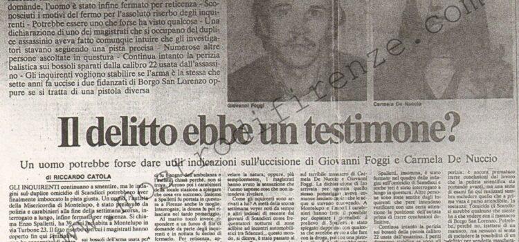 <b>16 Giugno 1981 Stampa: Paese Sera – Il delitto ebbe un testimone?</b>
